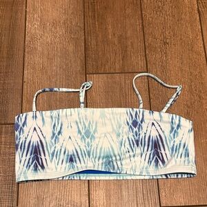 JOLYN Chika Bikini Top Small Blue Tie Dye